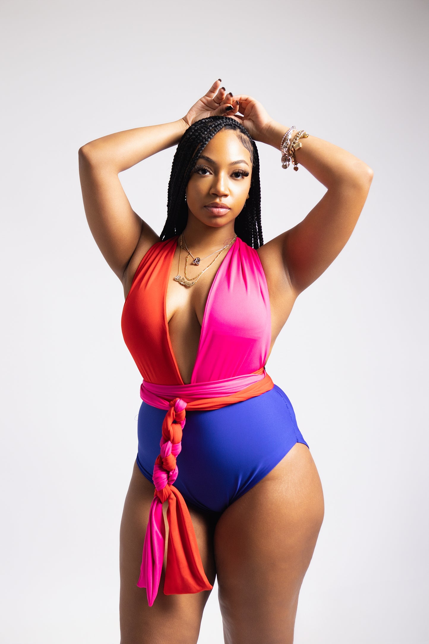 Classic High-Waist Swimsuit